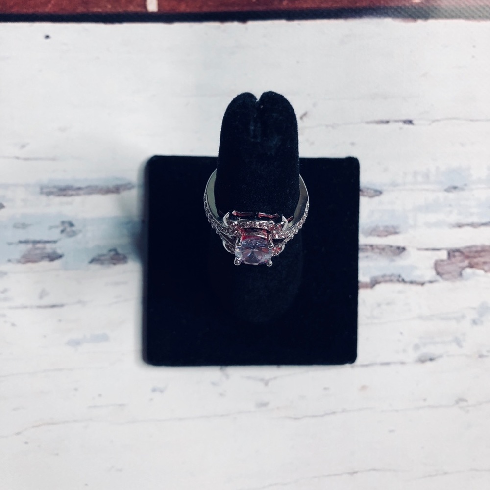 NWT Sterling Silver December Amethyst Birthstone Jeweled Ring Size 6 - Picture 5 of 8